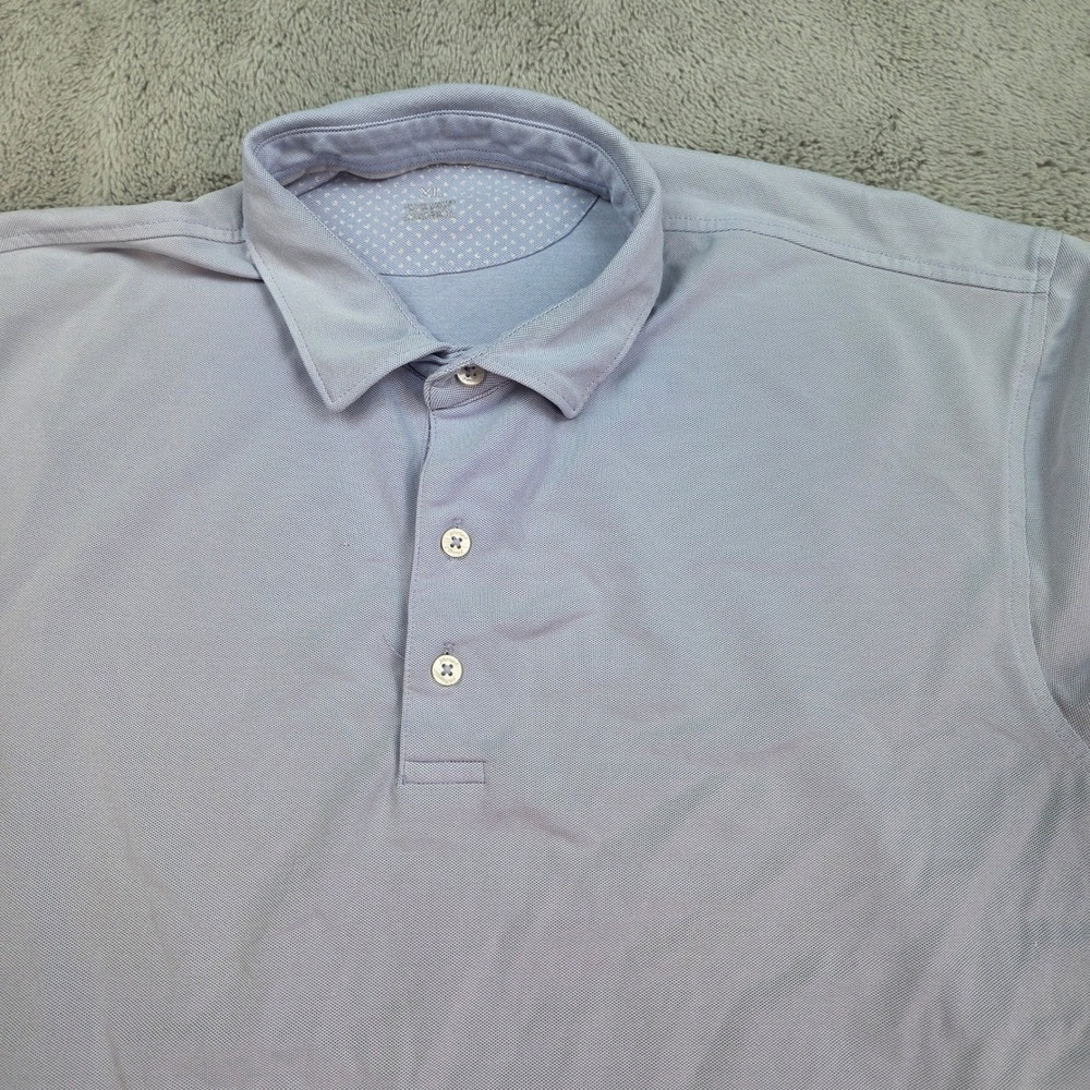 johnnie-O Polo Shirt Mens XL Performance Stretch Pique Short Sleeve Light Blue